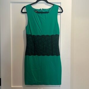 Kelly green and black Bebe dress